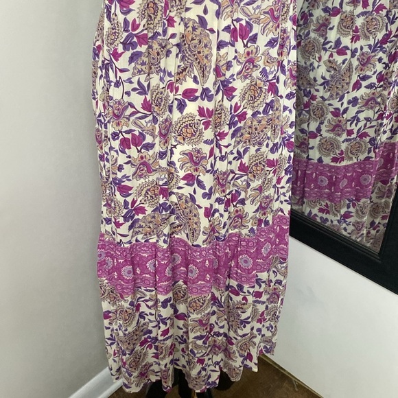 BA&SH YSEE FLORAL MIDI DRESS FLUTTER CAP SLEEVE LAGOONLOOK GRANNYCORE  MAIDEN - Picture 15 of 17